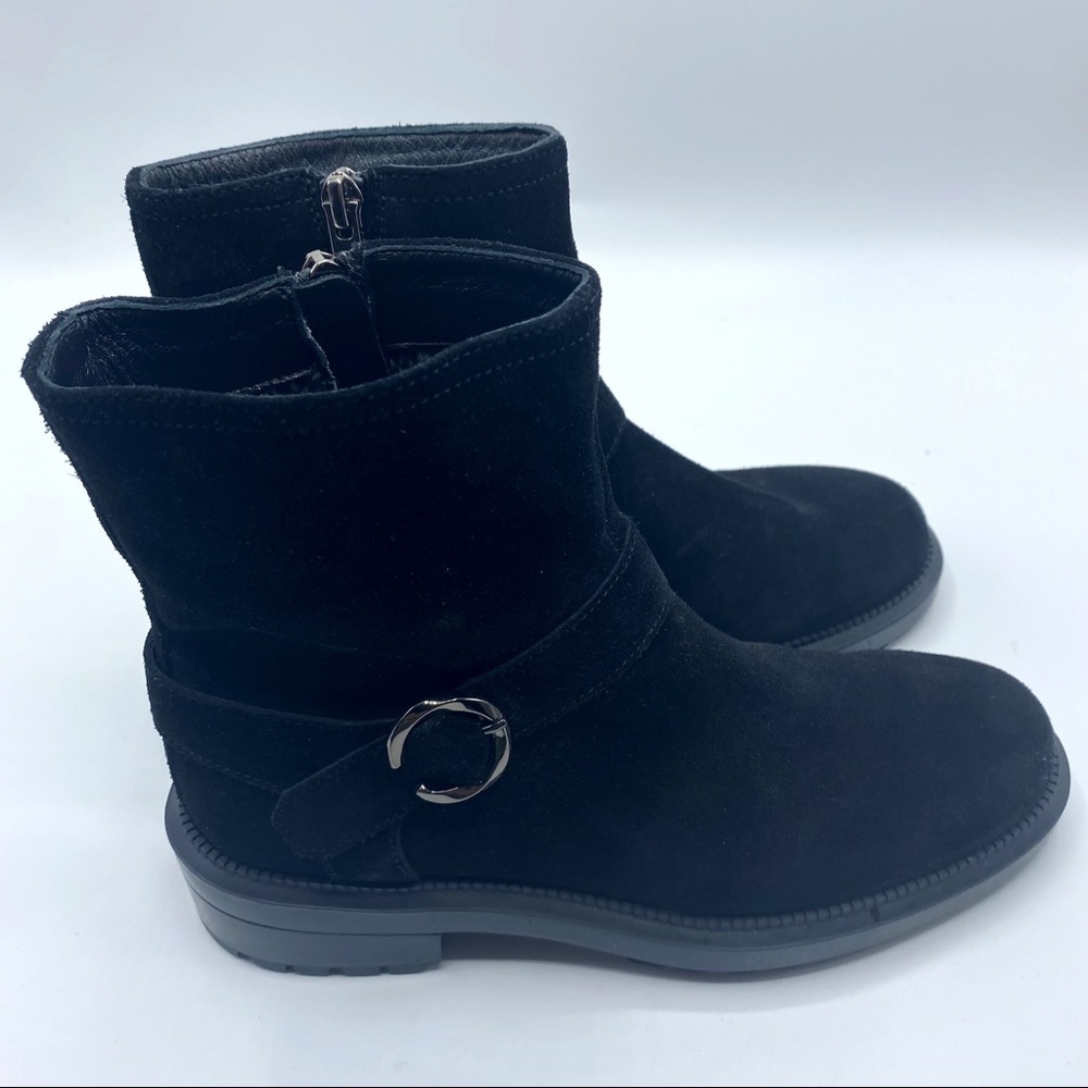 Aquatalia Suede Mid Calf Lug Sole Style Boots
